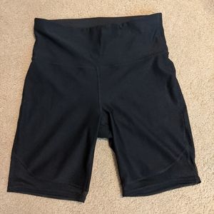 black and mesh biker shorts